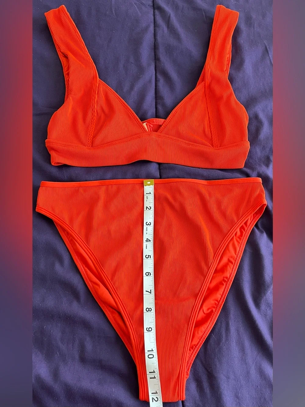 L*Space Bikini Set Hailey Top & High Waist Nora Bottom D Cup/XL Beach Swimwear